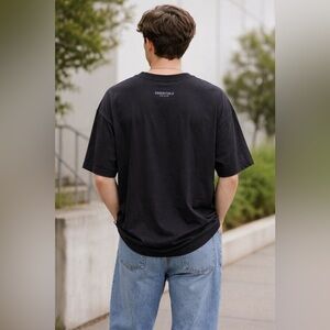 fear of god essentials t shirt medium black relaxed oversized urban graphic